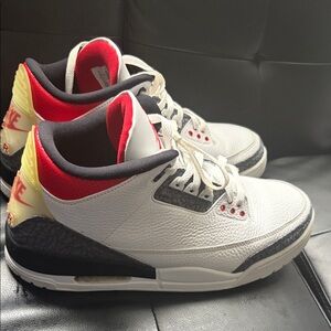 Jordan 3 Retro Denim SE Fire Red 2020 (Good condition) no box